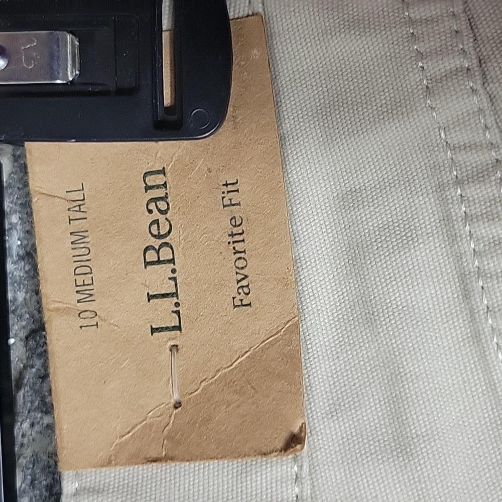 LL Bean Favorite Fit Nean Flex Skinny Leg Chic Cream Trousers - Picture 8 of 11